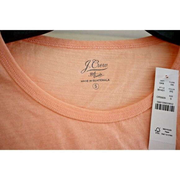 J. Crew OR5929 Women's Sz Small Iced Peach "Wave Of Love" Graphic S/S T-Shirt - Picture 3 of 9